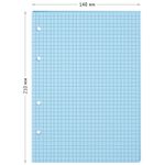 Сменный блок для тетрадей на кольцах А5, 80л, голубой, Спейс