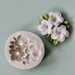 Молд силиконовый для творчества " Цветы плюмерии" 6 см / Форма для мыла, воска, гипса и эпоксидной смолы