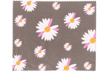 Салфетка микрофибра 145х175 ромашки на сером в  упаковке.