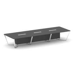 Steel Meet Стол переговорный прямоугольный MDK-PR.B.SP-16 Антрацит/Нержавеющая Сталь/Хром 4800*1600*