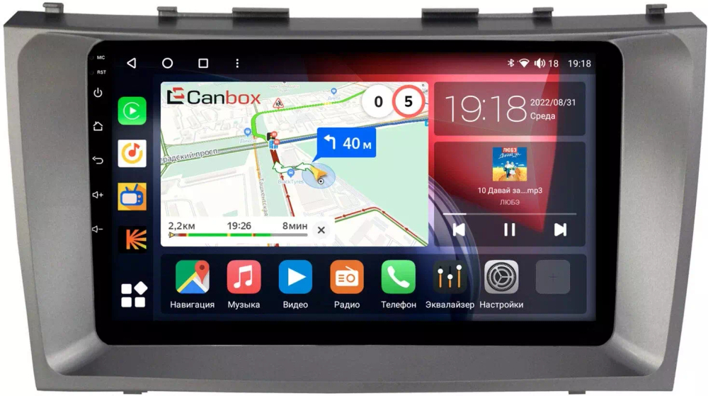Магнитола для Toyota Camry 2006-2011 - Canbox 9037 Qled, Android 10, ТОП процессор, SIM-слот