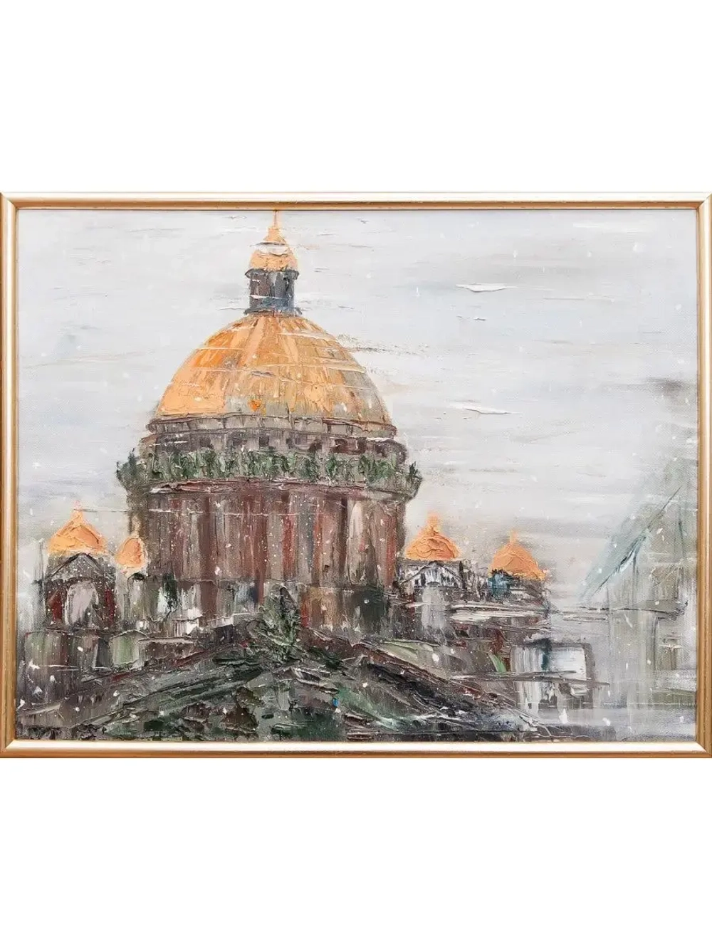 Картина маслом "Питерская зима" Огарева