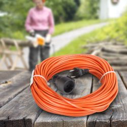 Удлинитель силовой ЭРА UPx-1-2x0.75-30m в бухте без заземления 1 розетка 30м ПВС 2х0.75мм2 | Силовые удлинители