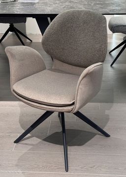 Стул LENNE 360 град. поворот., серый MILAN-450, ткань/ MOHAIR-151, ткань/ Черный