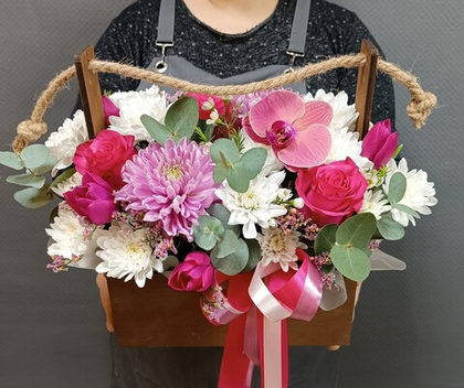 Композиция в ящике «Незабываемое впечатление»