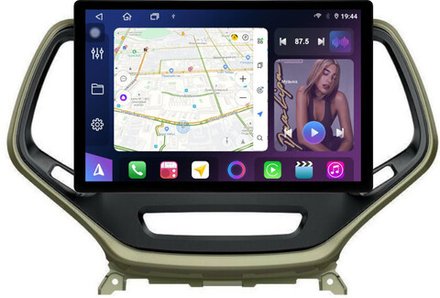 Магнитола для Jeep Cherokee 2014+ - FarCar BX877 монитор 13" 2K QLED на Android 13, TS10, 6+128, CarPlay, 4G SIM-слот