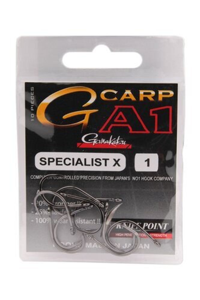 Крючок Gamakatsu Hook G-CARP A1 Specialist X K/P №01