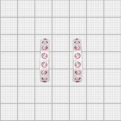 "Транч" серьги в серебряном покрытии из коллекции "Elementary" от Jenavi с замком конго