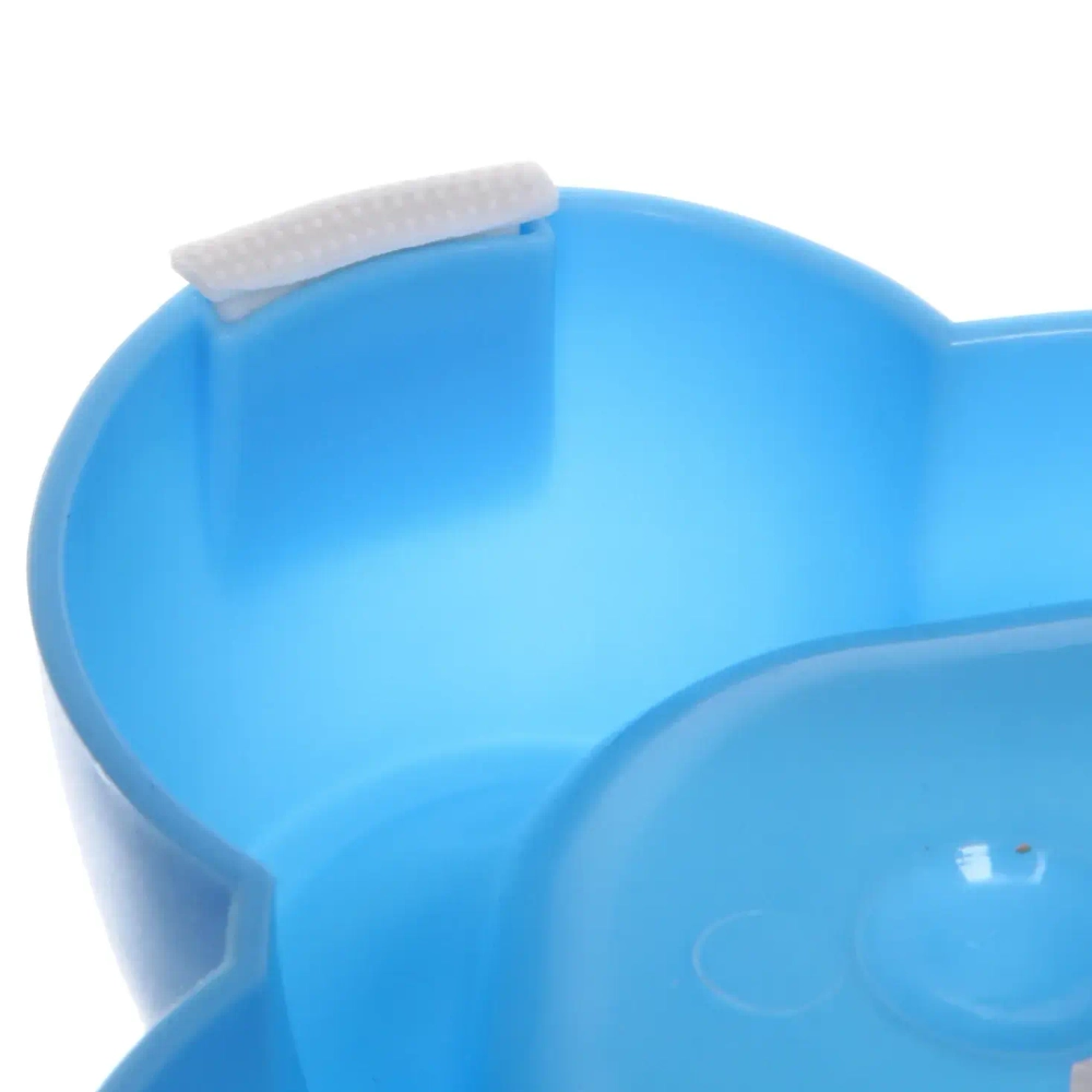 Миска пластиковая «Доги» 15,5*16см / высота бортика 5см, цвет голубой, 550мл