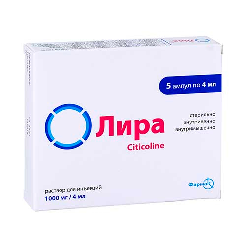 Лира 1000мг/4мл №5 амп (цитиколин)