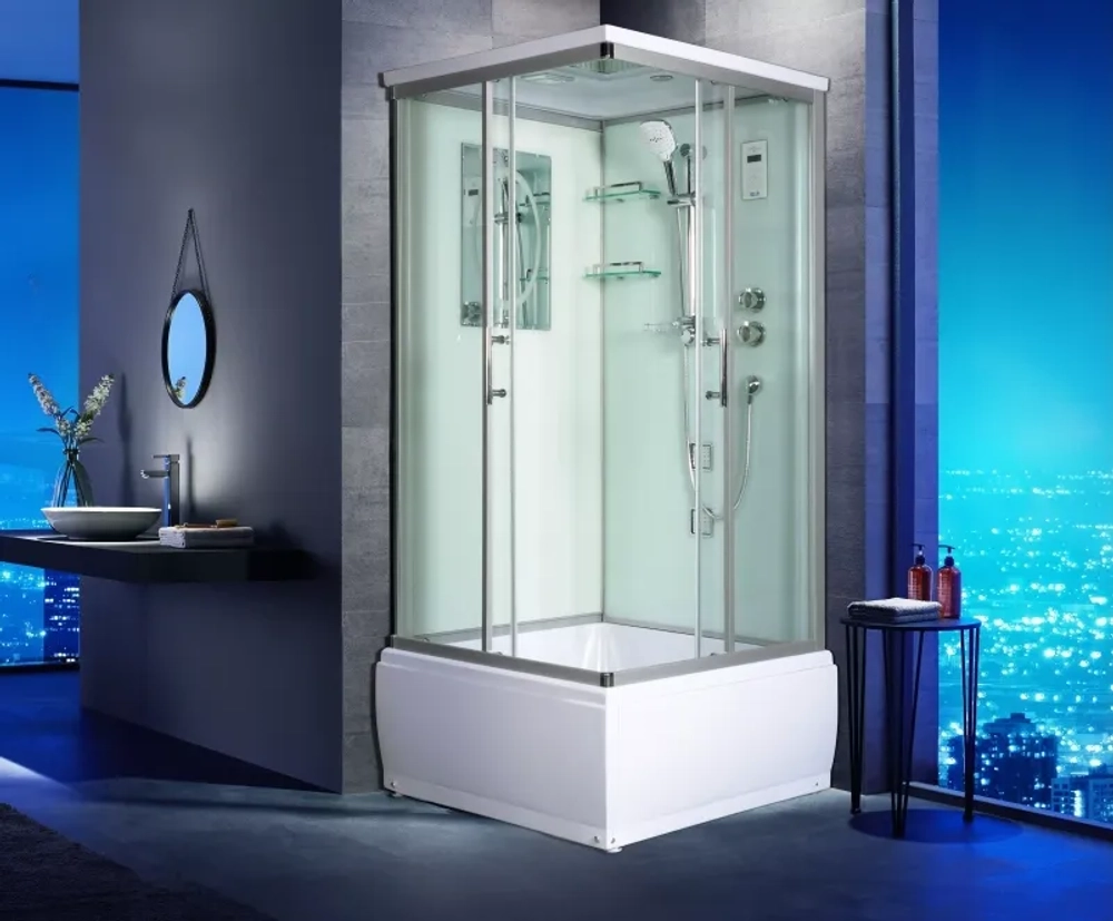 Душевая кабина WeltWasser (ВельтВассер) ALLER 904, с высоким поддоном, с электрикой и ГМ, 90x90x217
