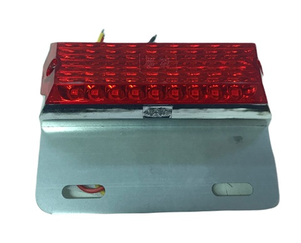 Фонарь светодиодиодный 12В красный узкий металлическое крепление