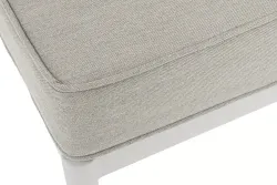 "Касабланка" угловой модуль плетеный из роупа, каркас алюминий светло-серый (RAL7035) муар, роуп серо-коричневый 23мм, ткань бежевая 15052