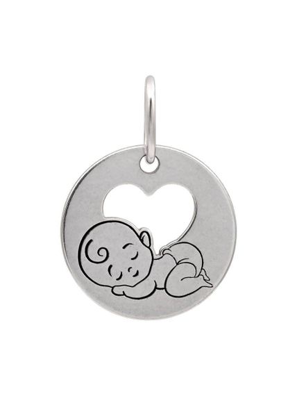 Фото подвески Малыш из серебра, вид анфас