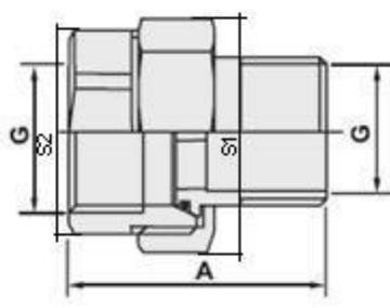 Сгон разъемный (американка) Valtec 1/2" ВР/НР прямой латунный никелированный VTr.341.N.0004