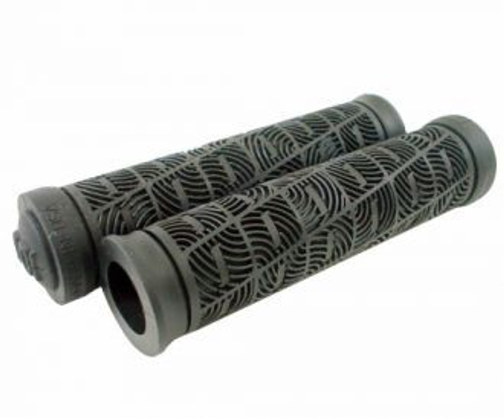 Грипсы   "O" черные  с пластиковыми грипстопами, 143мм, "O" Grip F01OGB