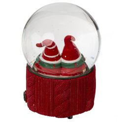 GAEM Фигурка декор в стекл шаре "Гномы" (муз с ключ), D10 см, L10 W10 H14 см