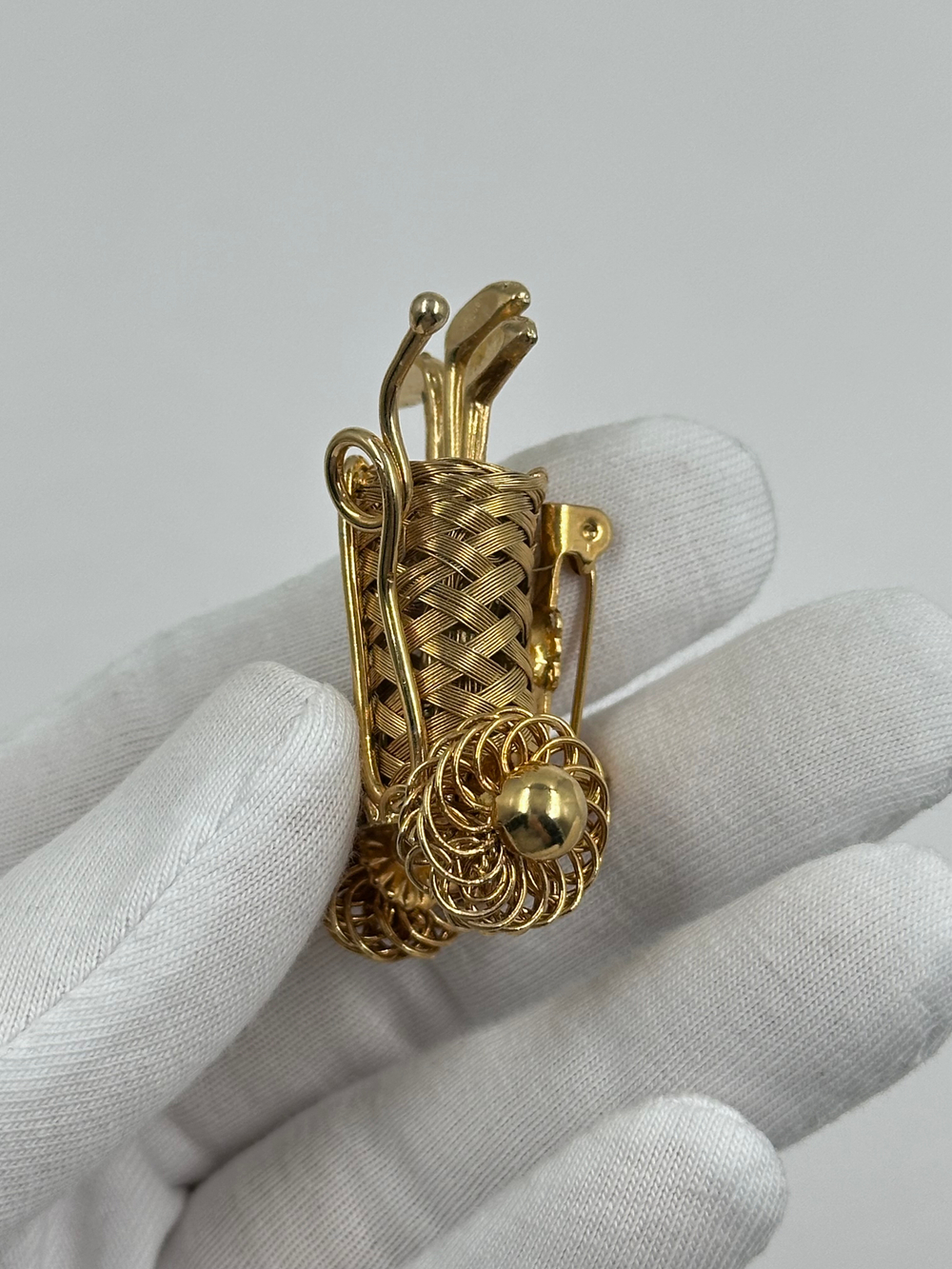 Брошь Клюшки для гольфа