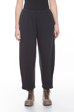 СВОБОДНЫЕ БРЮКИ ИЗ СЕРОГО ВОЛНИСТОГО ХЛОПКА