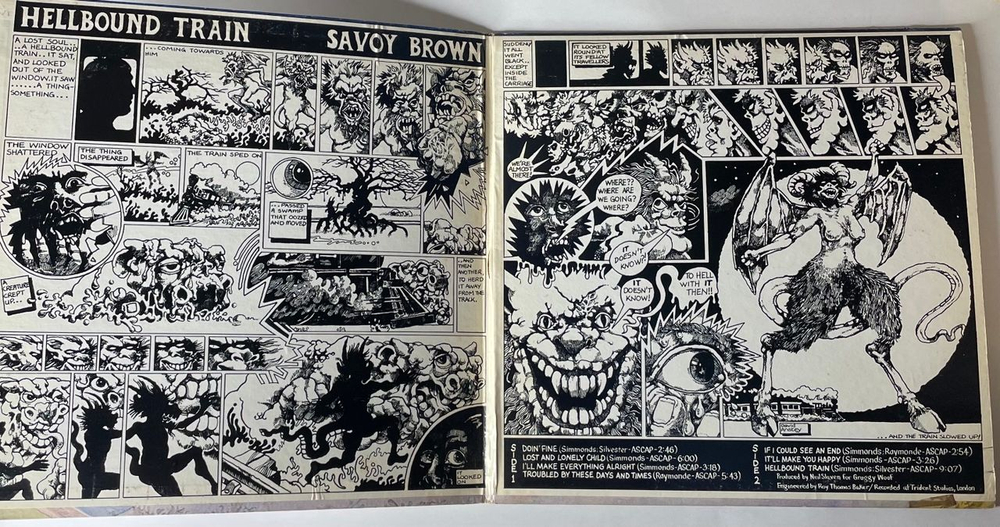 Винтажная виниловая пластинка LP Savoy Brown Hellbound Train (США 1972)