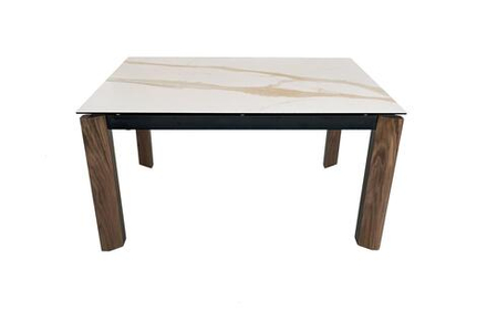 Стол обеденный Ist Casa раскладной Палермо, 140(200)х90х76 см, белый мрамор