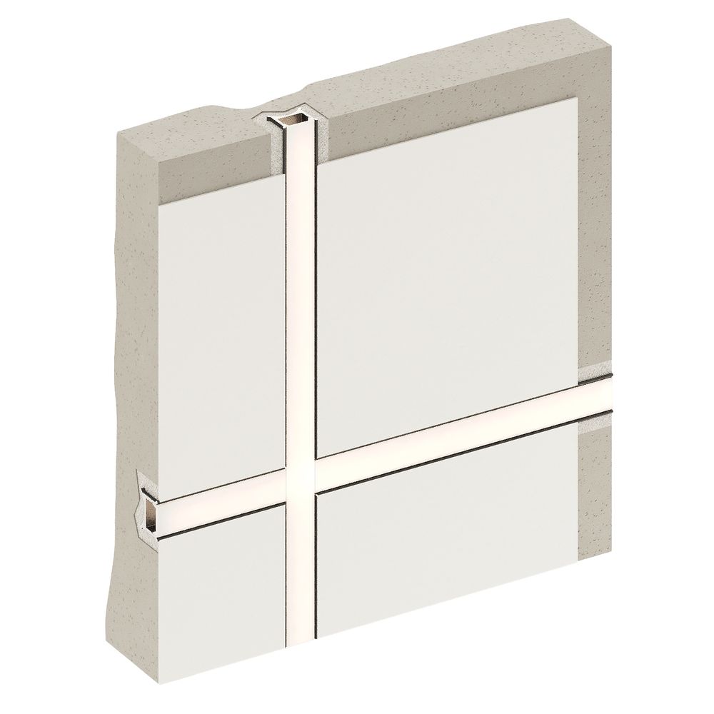 Теневой профиль разделительный анодированный черный, 3000x13x15 мм