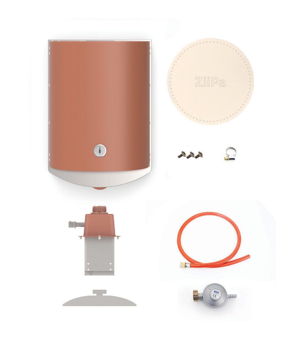 Помпейская газовая печь Ziipa Piana Gas ZiiPa22-045 итальянская выпечка пиццы на газу, Франция, терракотовый