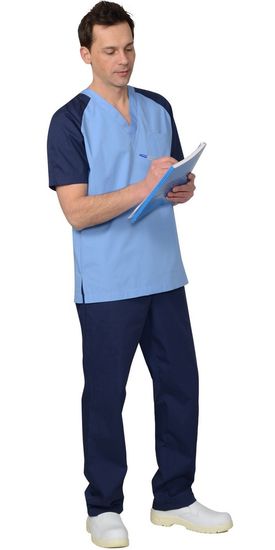 Костюм мужской "Сириус-Интерн" (т.синий/голубой)