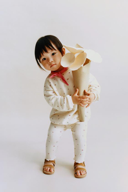 ZARA ТОЛСТОВКА С ЦВЕТОЧНЫМ ПРИНТОМ, СВЕТЛЫЙ ЭКРЮ