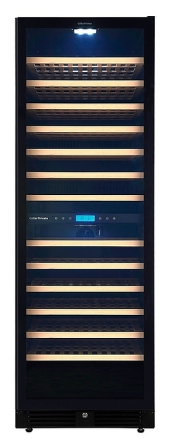Винный шкаф Cellar Private СP165-2TBH черная дверь со скрытой рукояткой
