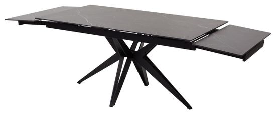 Стол FORIO 160 MATT BLACK MARBLE SOLID CERAMIC / BLACK
