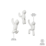 Набор крючков buddy, белый, 3 шт.