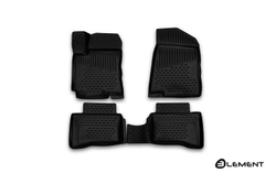 Коврики в салон для KIA Rio (III, IIIr), 2011-2017, хэтчбек, 4 шт. (полиуретан) ELEMENT3D2554210K