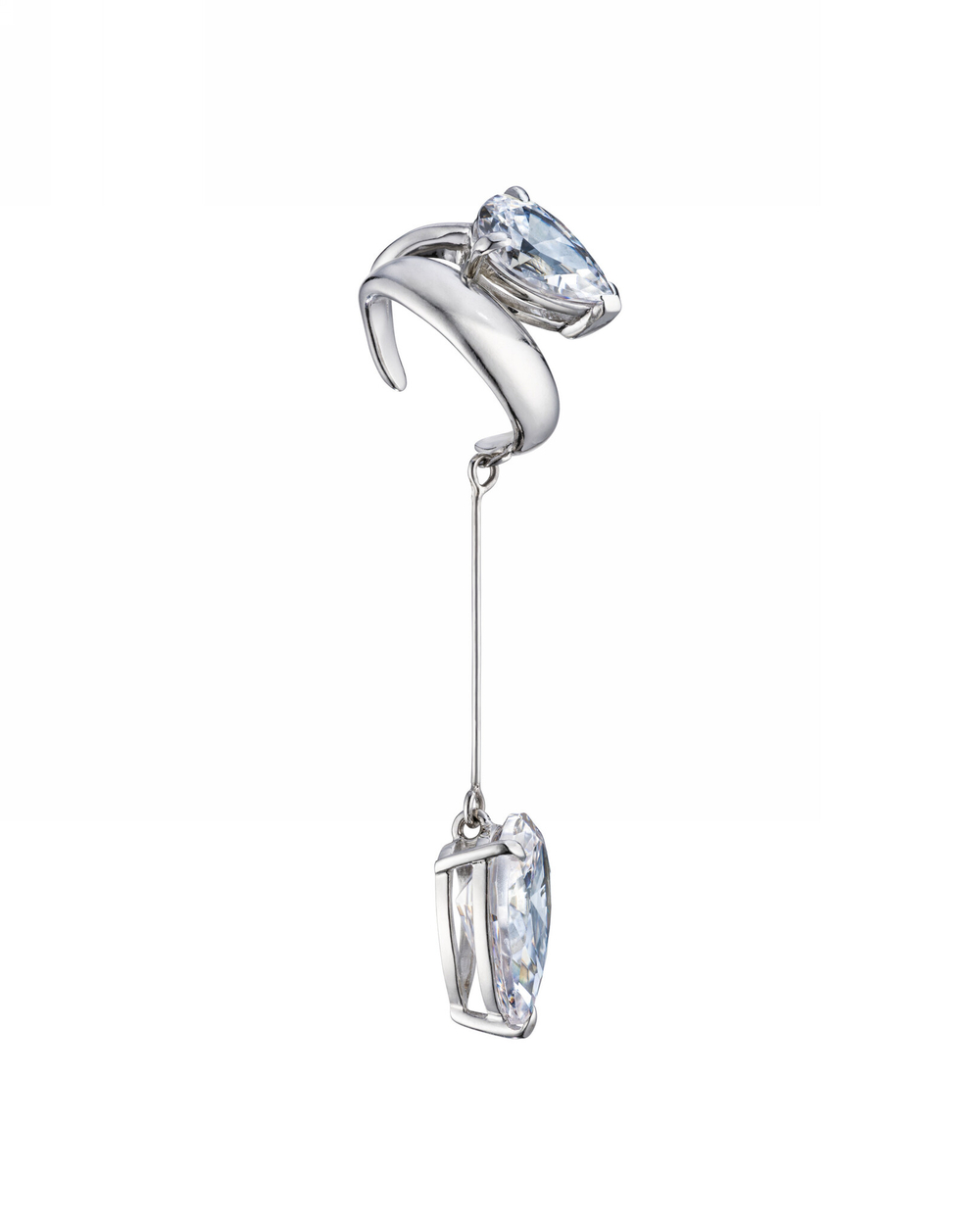 Caviar Jewellery Кафф с двумя кристаллами STEALING BEAUTY