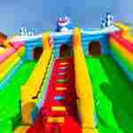 Коммерческий надувной батут с горкой «В гостях у моря 2»  10*6*6,1 м.