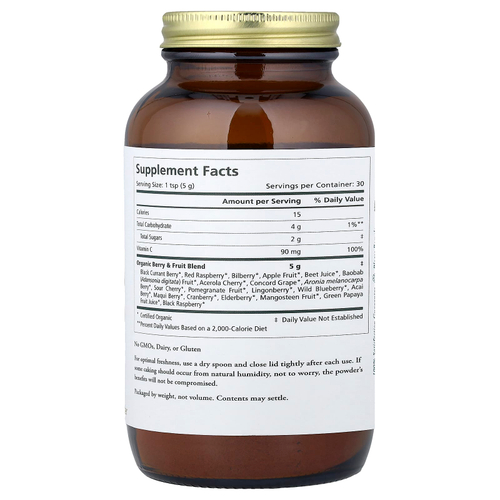 Pure Synergy, Berry Power ™, порошок из органических ягод и фруктов, 150 г (5,3 унции)