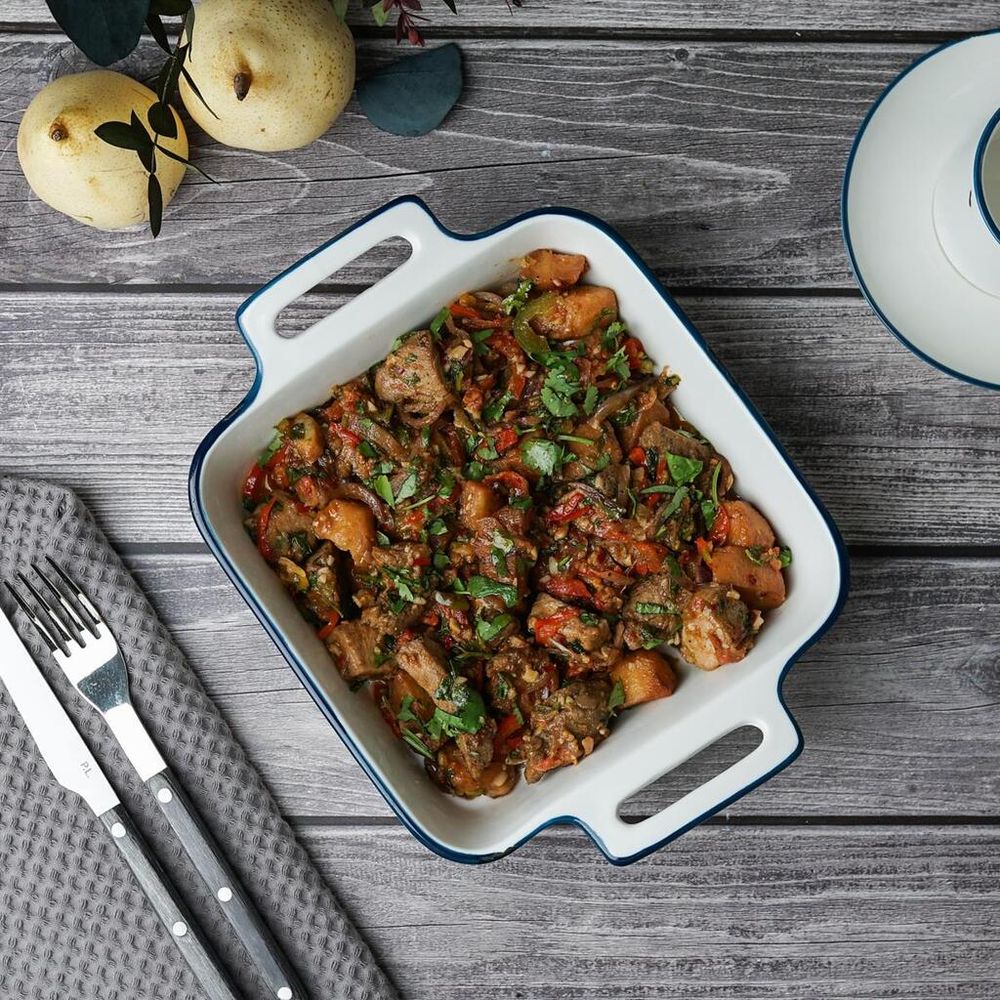 Блюдо прямоугольное 27,3*21,2 см h5,6 см 1475 мл с ручками   P.L. Proff Cuisine [1]