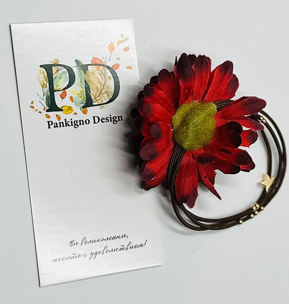 Резинка для волос Pankigno Design с Герберой