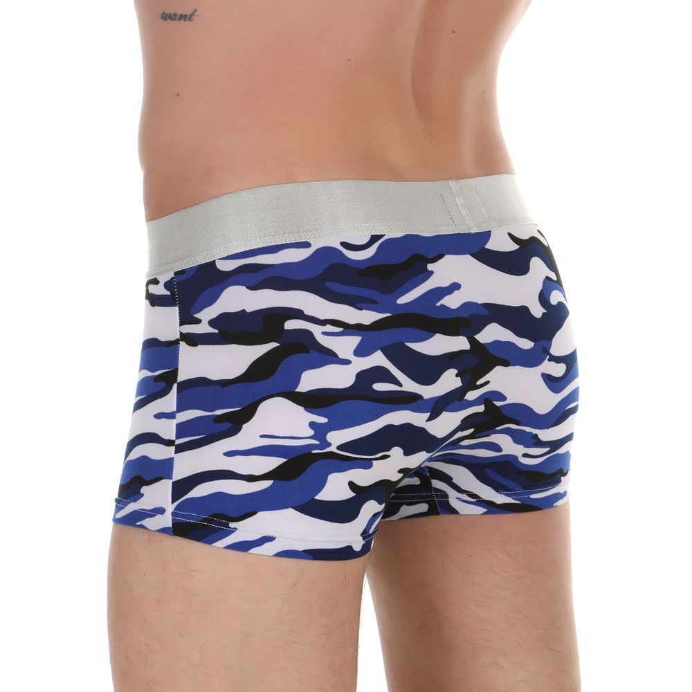 Мужские трусы боксеры синие с камуфляжным принтом Calvin Klein