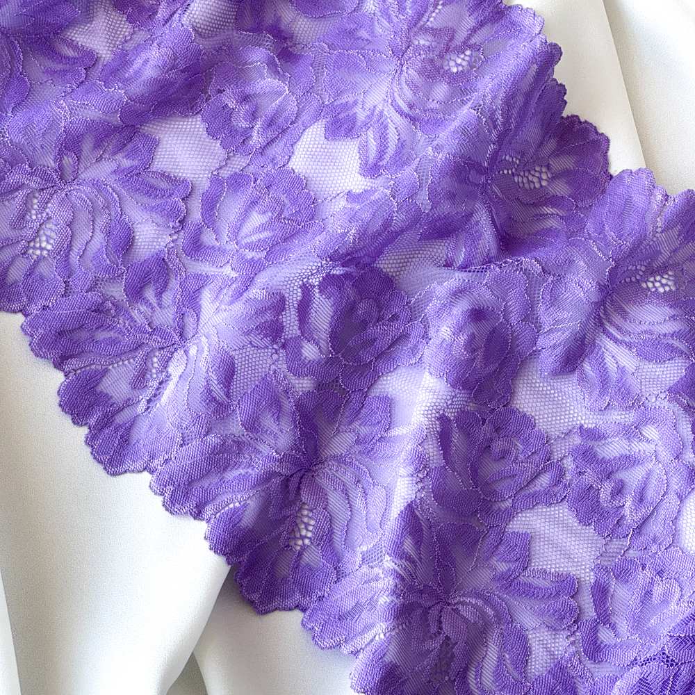 Кружево эластичное ЛАВАНДА, 24 см