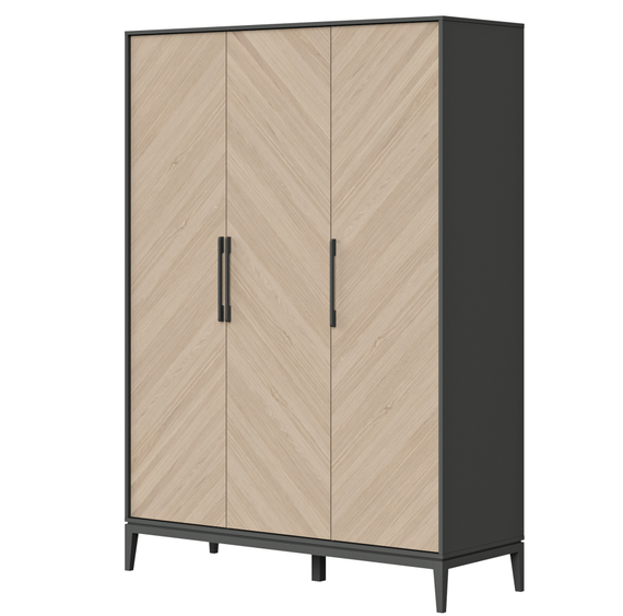 Шкаф Fjord 3-х створчатый (темно-серый)