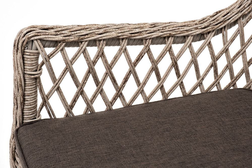 "Эспрессо-80 L" обеденная группа плетеная, цвет бежевый