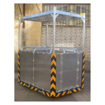 Люлька подвесная алюминиевая MEGAL ЛПА - 4/1 с защитным демпфером сигнального цвета