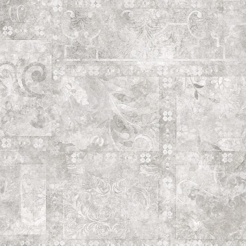 Керамогранит Alma Ceramica GFU6060BTP17R Beton Pro 60x60 серый глазурованный матовый / противоскользящий / карвинг под бетон / с орнаментом