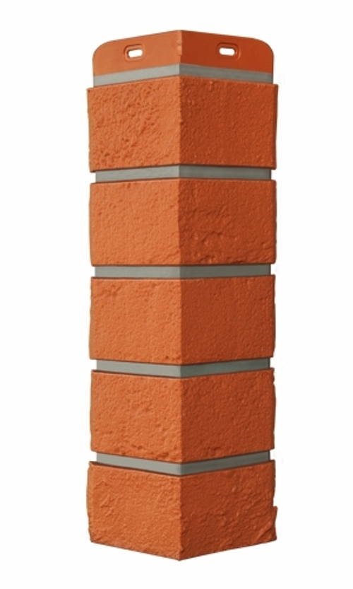 Угол наружный Grand Line Состаренный кирпич Премиум Коралловый