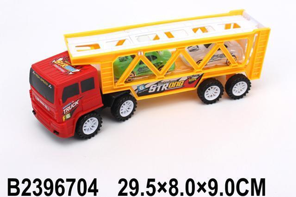 Автовоз ин. 29см +2 машины, пакет 2086-1