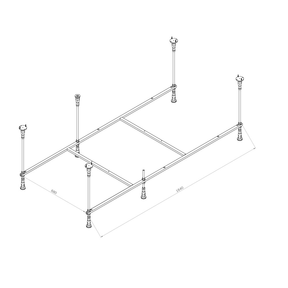 Каркас для ванны AM.PM Func W84A-170-080W-R Черный