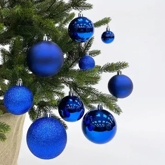 Набор пластиковых шаров Гамма 46 шт., синий, ChristmasDeLuxe (85396-88085)