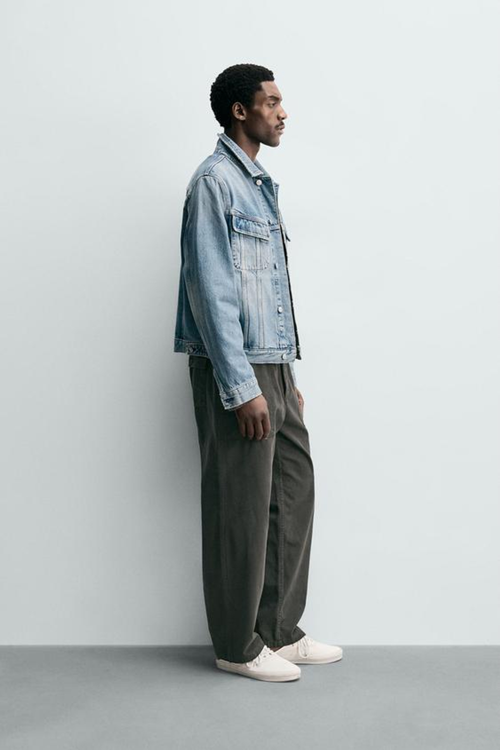 ZARA БРЮКИ RELAXED FIT С ХЛЯСТИКАМИ, КОРИЧНЕВЫЙ