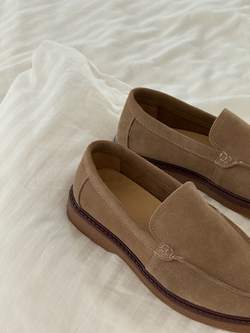 Лоферы из натуральной замши